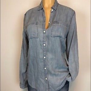 Denim button down